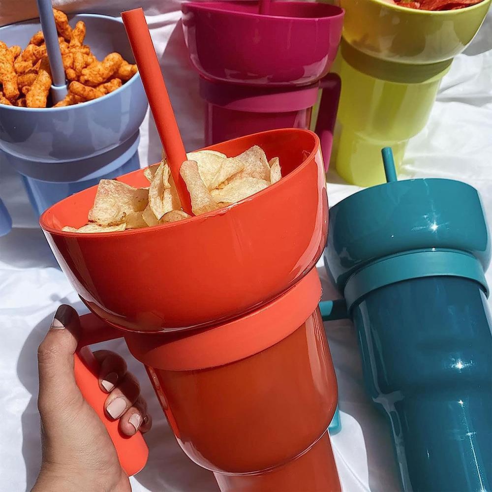 Snack with Handle & Straw Cup