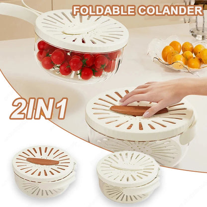 Fruit Drain Basket With Lid