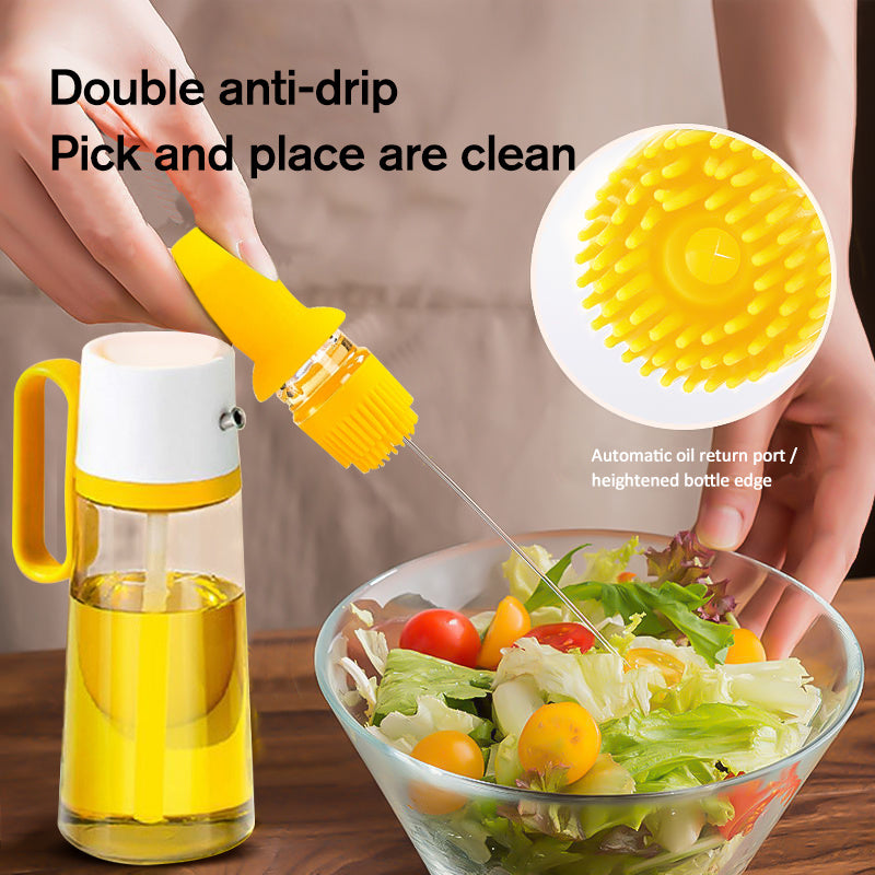 2-in-1 Oil Dispenser with Silicone Brush